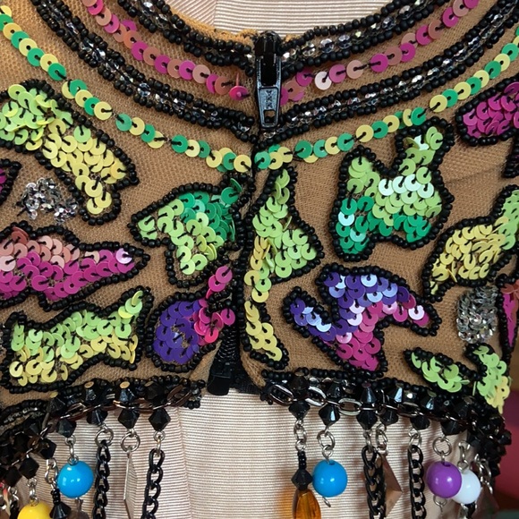 Vintage Black and Purple Floral Dress - Picture 10 of 16